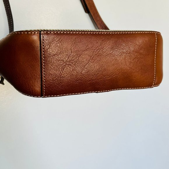 Vintage Etienne Aigner Brown Beige Fabric and Leather Shoulder Bag - Picture 4 of 5